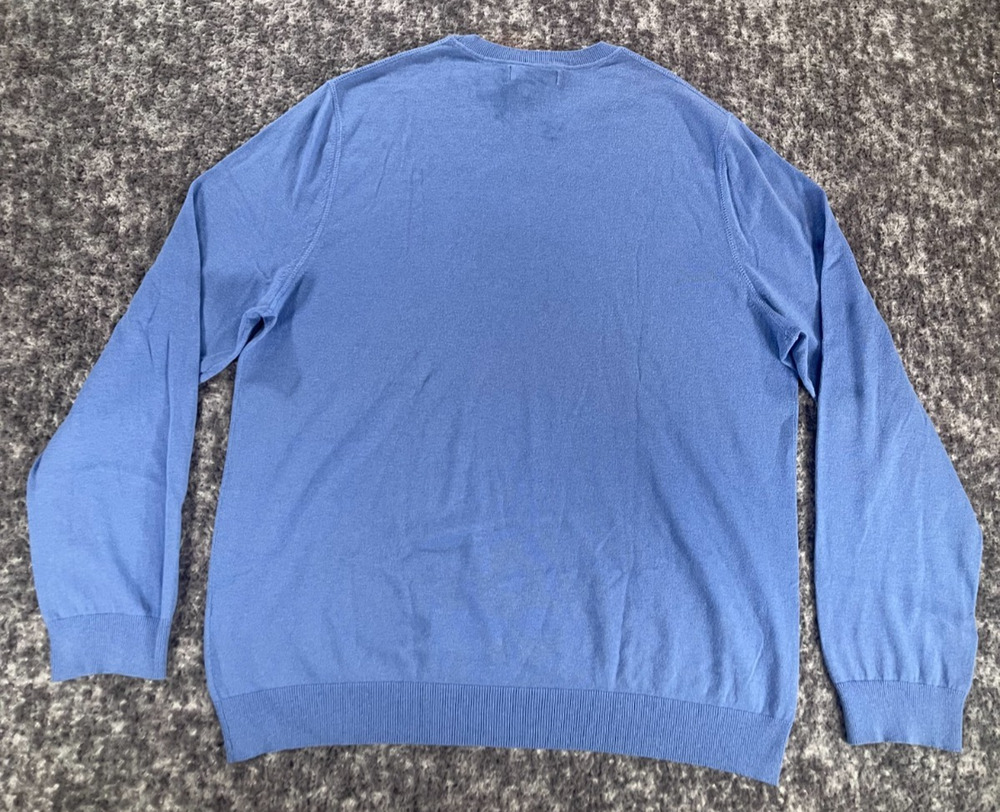 Banana Republic Cotton Cashmere Knit Crewneck Pullover Sweater Blue Men's L